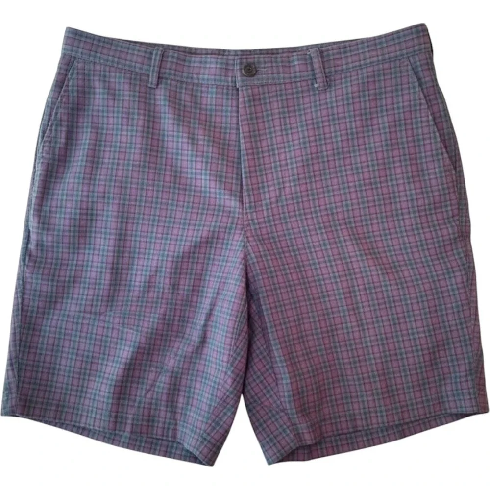 Vintage Polo Golf Ralph Lauren Shorts Mens 40 Purple Teal Plaid Madras Preppy